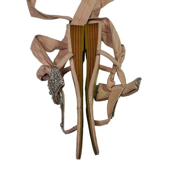 JustFab Blush Wrap Up Flat Sandals - Size 6.5 - Picture 11 of 16